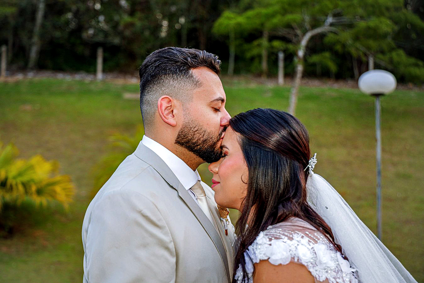 Momento emocionante de casamento